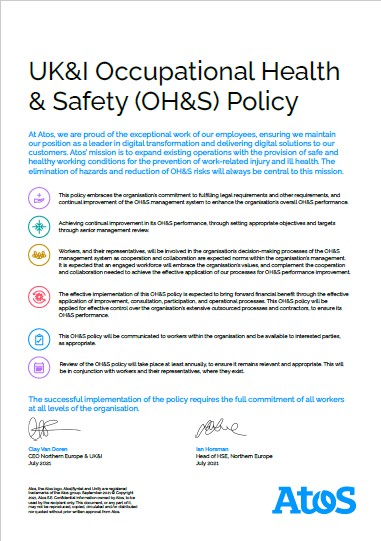 Occupational Health & Safety and Environment - Atos