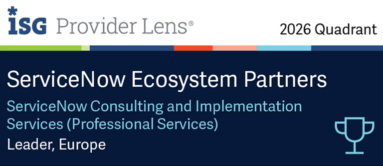 ISG Provider Lens badge for 2026 Quadrant ServiceNow Ecosystem Partners