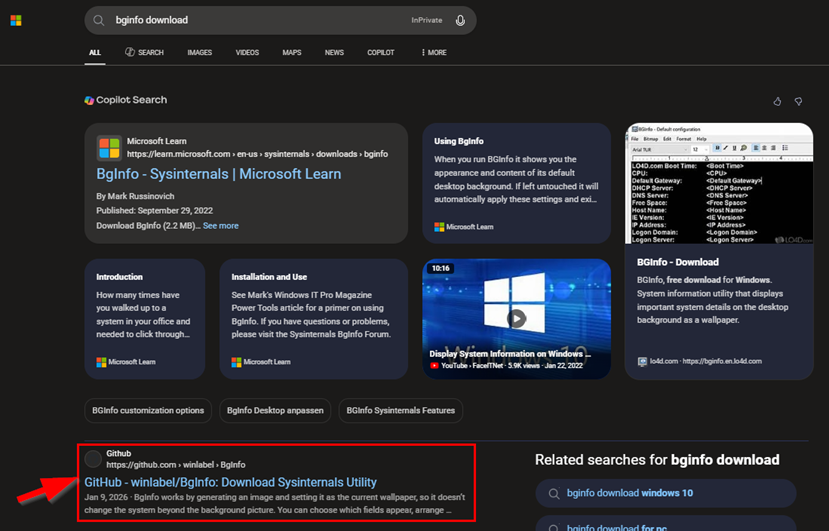 “BgInfo” Bing SEO poisoning and Threat Actors GitHub repo