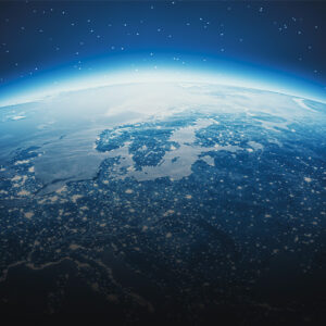 Vista desde un satélite del planeta tierra