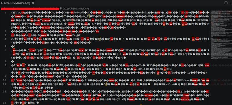 Screenshot of encoded malware's stage 3 code.