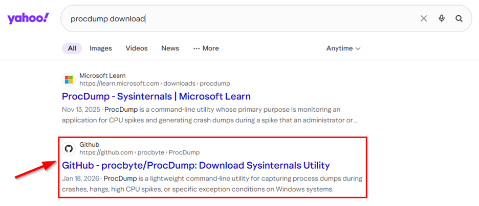 Yahoo SEO poisoning and Threat Actors GitHub repo